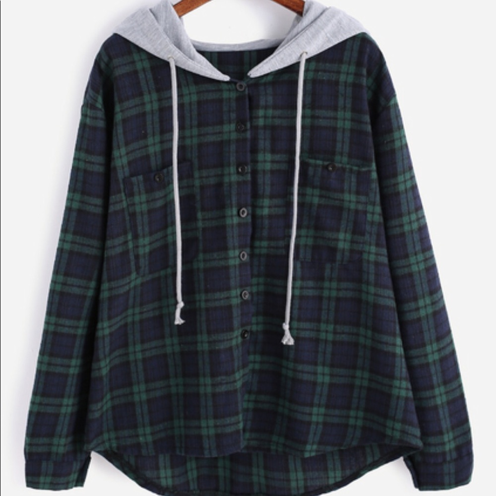 Flannel hoodie